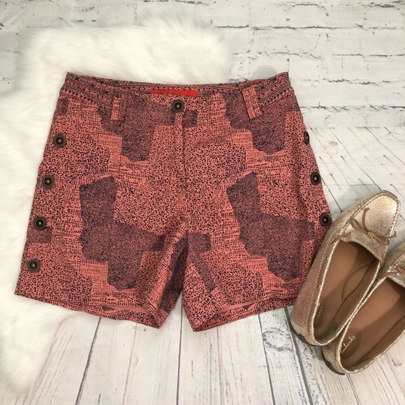 Anthro Cartonnier High Rise Side Button Shorts - Picture 3 of 5